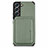 Custodia Silicone Ultra Sottile Morbida Cover con Magnetico S04D per Samsung Galaxy S21 FE 5G Verde