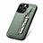 Custodia Silicone Ultra Sottile Morbida Cover con Magnetico S05D per Apple iPhone 13 Pro Max Verde
