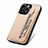 Custodia Silicone Ultra Sottile Morbida Cover con Magnetico S05D per Apple iPhone 13 Pro Oro