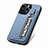 Custodia Silicone Ultra Sottile Morbida Cover con Magnetico S05D per Apple iPhone 14 Pro Blu