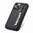 Custodia Silicone Ultra Sottile Morbida Cover con Magnetico S05D per Apple iPhone 15 Nero