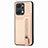 Custodia Silicone Ultra Sottile Morbida Cover con Magnetico S05D per Huawei Honor X7a Oro