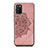 Custodia Silicone Ultra Sottile Morbida Cover con Magnetico S05D per Samsung Galaxy A02s Oro Rosa