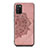 Custodia Silicone Ultra Sottile Morbida Cover con Magnetico S05D per Samsung Galaxy A03s Oro Rosa