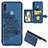 Custodia Silicone Ultra Sottile Morbida Cover con Magnetico S05D per Samsung Galaxy A11 Blu