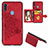 Custodia Silicone Ultra Sottile Morbida Cover con Magnetico S05D per Samsung Galaxy A11 Rosso