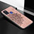 Custodia Silicone Ultra Sottile Morbida Cover con Magnetico S05D per Samsung Galaxy A21s Oro Rosa