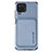 Custodia Silicone Ultra Sottile Morbida Cover con Magnetico S05D per Samsung Galaxy A22 4G Blu