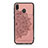 Custodia Silicone Ultra Sottile Morbida Cover con Magnetico S05D per Samsung Galaxy M20 Oro Rosa