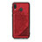 Custodia Silicone Ultra Sottile Morbida Cover con Magnetico S05D per Samsung Galaxy M20 Rosso