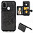 Custodia Silicone Ultra Sottile Morbida Cover con Magnetico S05D per Samsung Galaxy M30s Nero