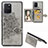 Custodia Silicone Ultra Sottile Morbida Cover con Magnetico S05D per Samsung Galaxy M80S Grigio