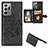 Custodia Silicone Ultra Sottile Morbida Cover con Magnetico S05D per Samsung Galaxy Note 20 Ultra 5G Nero