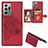 Custodia Silicone Ultra Sottile Morbida Cover con Magnetico S05D per Samsung Galaxy Note 20 Ultra 5G Rosso