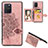 Custodia Silicone Ultra Sottile Morbida Cover con Magnetico S05D per Samsung Galaxy S10 Lite Oro Rosa