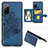 Custodia Silicone Ultra Sottile Morbida Cover con Magnetico S05D per Samsung Galaxy S20 Lite 5G Blu