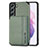 Custodia Silicone Ultra Sottile Morbida Cover con Magnetico S05D per Samsung Galaxy S21 5G Verde