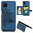 Custodia Silicone Ultra Sottile Morbida Cover con Magnetico S06D per Samsung Galaxy A12 5G Blu