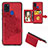 Custodia Silicone Ultra Sottile Morbida Cover con Magnetico S06D per Samsung Galaxy A21s Rosso