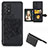 Custodia Silicone Ultra Sottile Morbida Cover con Magnetico S06D per Samsung Galaxy A72 4G Nero