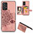 Custodia Silicone Ultra Sottile Morbida Cover con Magnetico S06D per Samsung Galaxy A72 4G Oro Rosa