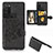 Custodia Silicone Ultra Sottile Morbida Cover con Magnetico S06D per Samsung Galaxy M02s Nero