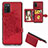 Custodia Silicone Ultra Sottile Morbida Cover con Magnetico S06D per Samsung Galaxy M02s Rosso