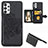 Custodia Silicone Ultra Sottile Morbida Cover con Magnetico S06D per Samsung Galaxy M32 5G Nero