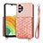 Custodia Silicone Ultra Sottile Morbida Cover con Magnetico S08D per Samsung Galaxy A13 4G Rosa