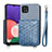 Custodia Silicone Ultra Sottile Morbida Cover con Magnetico S08D per Samsung Galaxy A22s 5G Blu
