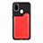 Custodia Silicone Ultra Sottile Morbida Cover con Magnetico S08D per Samsung Galaxy M21 Rosso