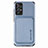 Custodia Silicone Ultra Sottile Morbida Cover con Magnetico S09D per Samsung Galaxy A52s 5G Blu