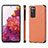 Custodia Silicone Ultra Sottile Morbida Cover con Magnetico S09D per Samsung Galaxy S20 FE (2022) 5G Arancione