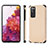 Custodia Silicone Ultra Sottile Morbida Cover con Magnetico S09D per Samsung Galaxy S20 FE (2022) 5G Oro