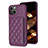 Custodia Silicone Ultra Sottile Morbida Cover con Magnetico S10D per Apple iPhone 13 Viola