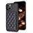 Custodia Silicone Ultra Sottile Morbida Cover con Magnetico S10D per Apple iPhone 15 Nero