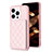 Custodia Silicone Ultra Sottile Morbida Cover con Magnetico S10D per Apple iPhone 15 Pro Max Oro Rosa