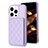 Custodia Silicone Ultra Sottile Morbida Cover con Magnetico S10D per Apple iPhone 16 Pro Lavanda