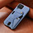Custodia Silicone Ultra Sottile Morbida Cover con Magnetico S10D per Samsung Galaxy A12 5G Blu