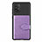 Custodia Silicone Ultra Sottile Morbida Cover con Magnetico S12D per Samsung Galaxy A91 Viola