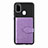 Custodia Silicone Ultra Sottile Morbida Cover con Magnetico S13D per Samsung Galaxy M21 Viola