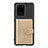 Custodia Silicone Ultra Sottile Morbida Cover con Magnetico S13D per Samsung Galaxy S20 Ultra 5G Oro