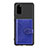 Custodia Silicone Ultra Sottile Morbida Cover con Magnetico S14D per Samsung Galaxy S20 Blu