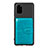 Custodia Silicone Ultra Sottile Morbida Cover con Magnetico S14D per Samsung Galaxy S20 Plus Ciano