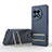 Custodia Silicone Ultra Sottile Morbida Cover con Supporto KC1 per OnePlus 11R 5G Blu