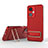 Custodia Silicone Ultra Sottile Morbida Cover con Supporto KC1 per OnePlus Nord CE 3 5G Rosso