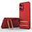 Custodia Silicone Ultra Sottile Morbida Cover con Supporto KC1 per Oppo Reno8 T 4G Rosso