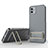 Custodia Silicone Ultra Sottile Morbida Cover con Supporto KC1 per Samsung Galaxy A04 4G Grigio