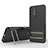 Custodia Silicone Ultra Sottile Morbida Cover con Supporto KC1 per Samsung Galaxy A13 4G Nero