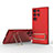 Custodia Silicone Ultra Sottile Morbida Cover con Supporto KC1 per Samsung Galaxy S22 Ultra 5G Rosso